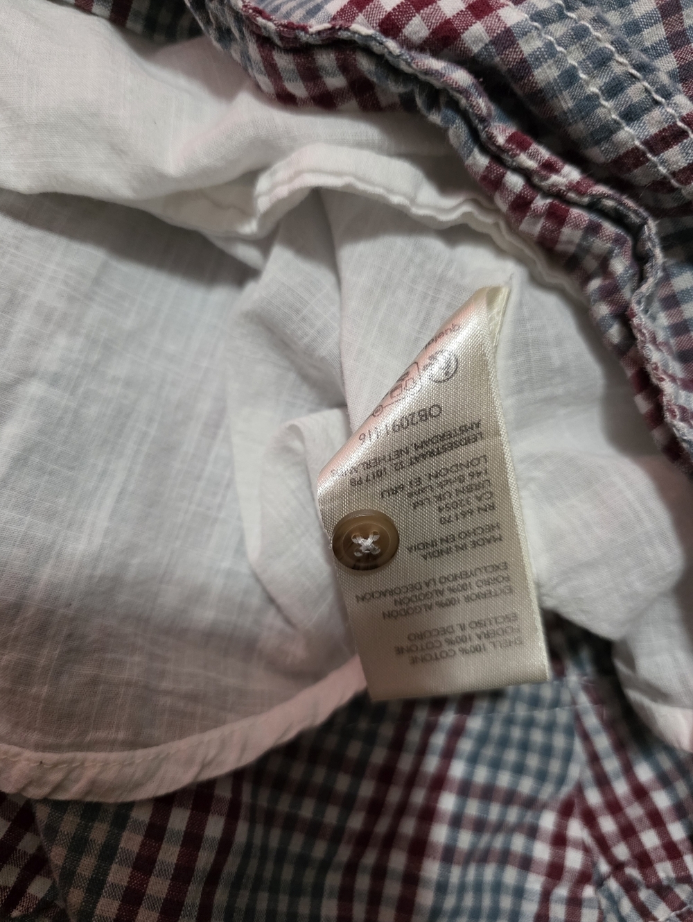 PILCRO ANTHROPOLOGIE v Neck Puff Sleeve Cottagecore Dress Boho Babydoll Plaid Y2 - Picture 9 of 16